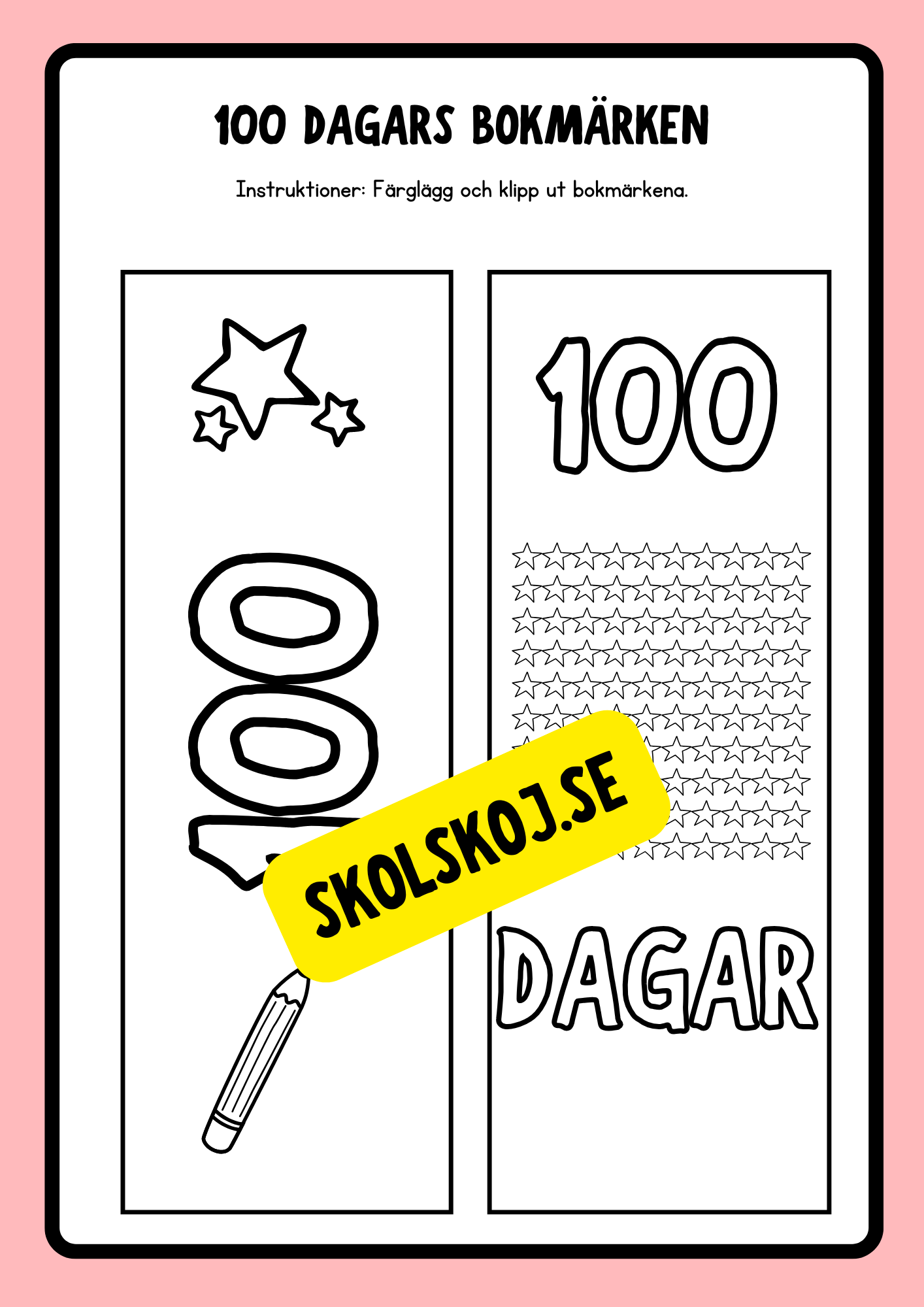 100 dagar i skolan - Häfte