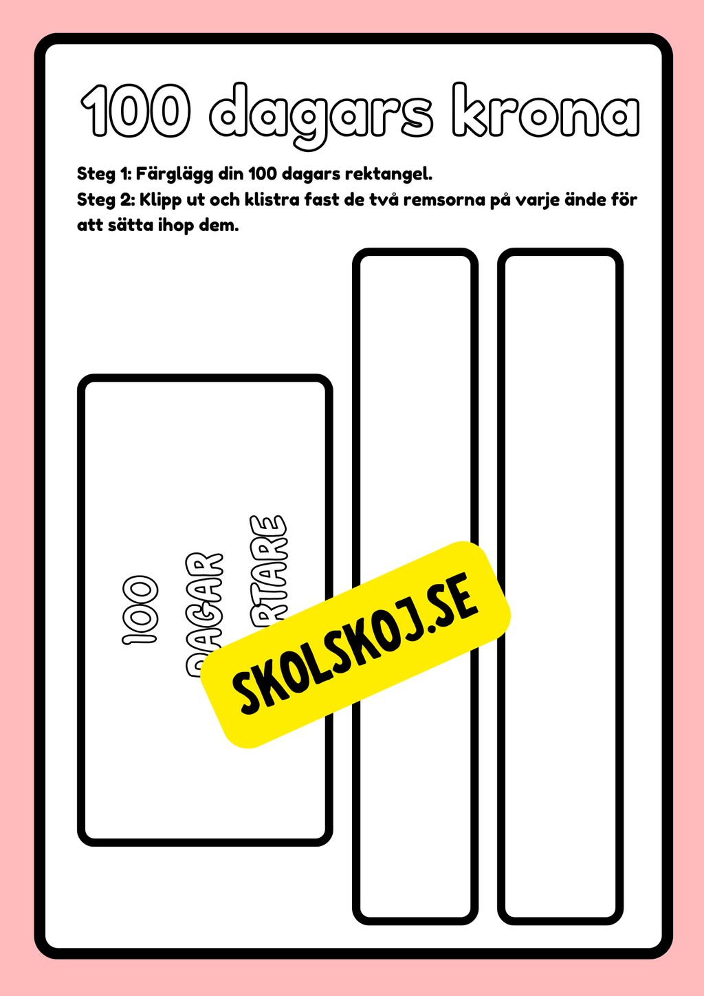 100 dagar i skolan - Häfte