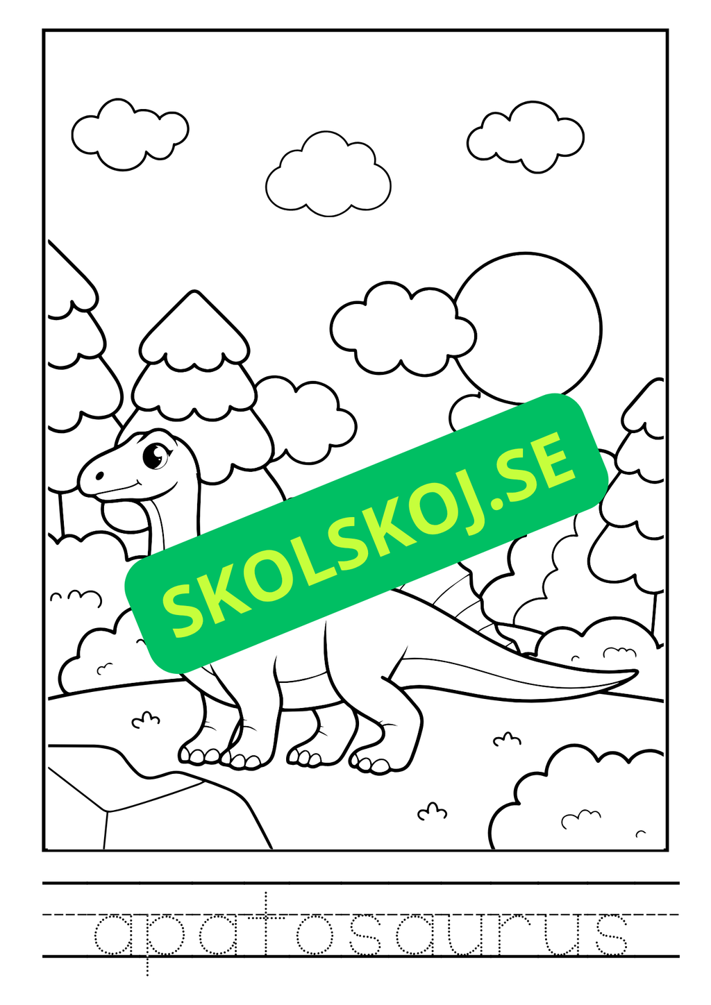 Dinos målarfest - Spåra och färglägg