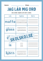 Jag lär mig ord - Häfte