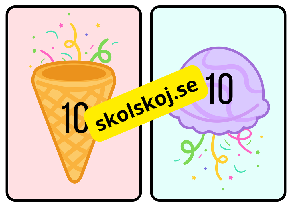Jag lär mig siffror - Glasstema