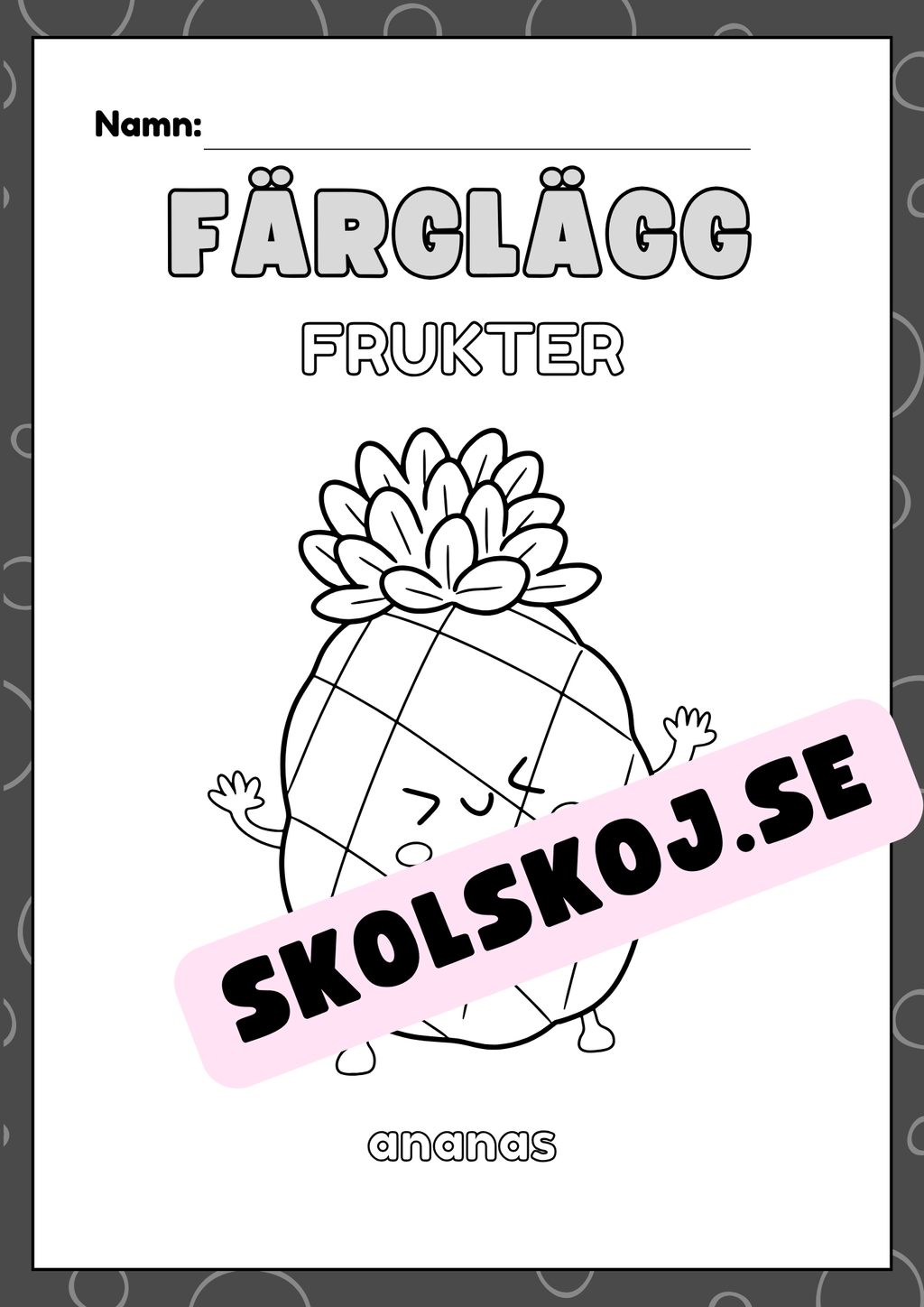 Färglägg frukter - Häfte