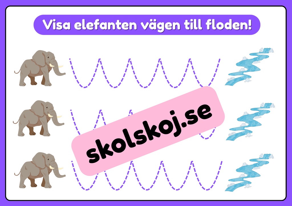 Rolig skrivträning - Förskola - Årskurs 1