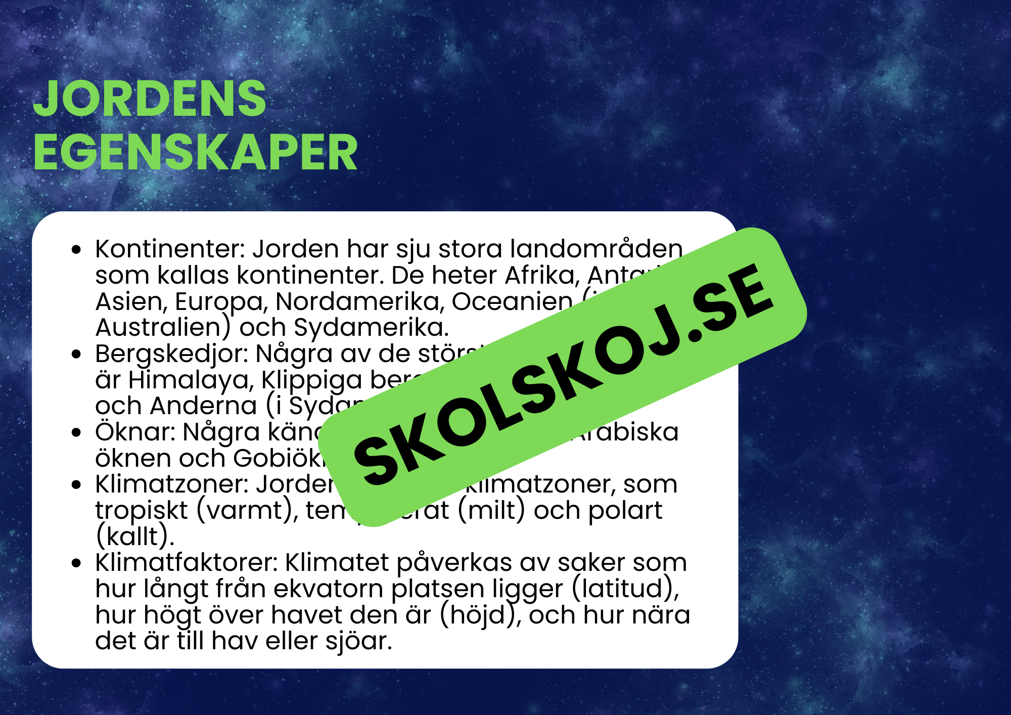 Jorden - Vårt hem - Utforska jorden