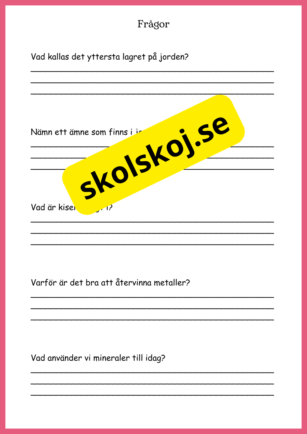 Ämnen överallt - Årskurs 4 - 6