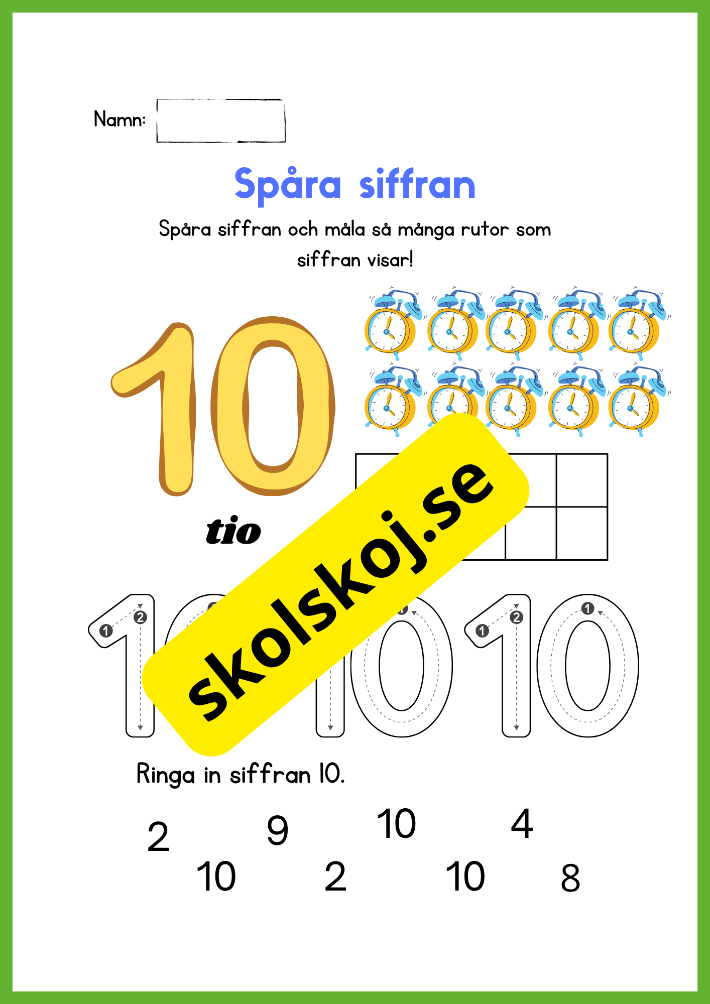 Spåra siffran - Häfte - 1 - 10