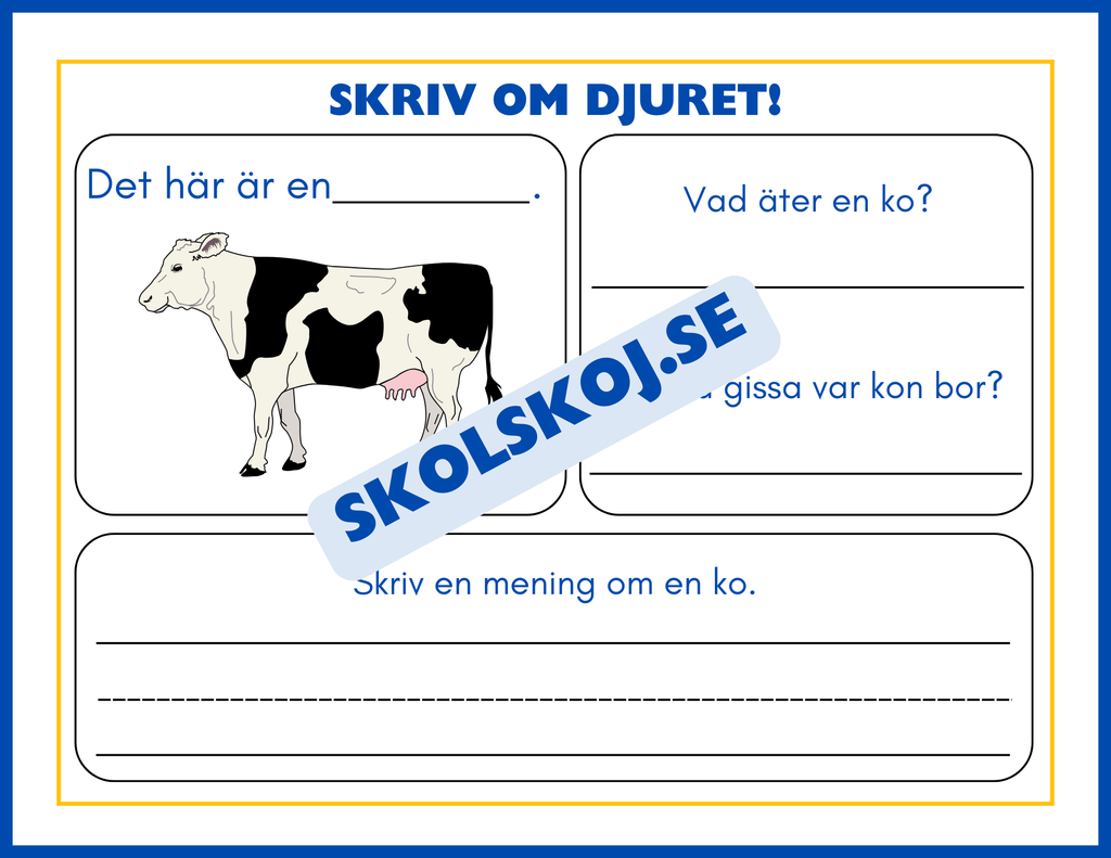 Skriv om djuret - Häfte