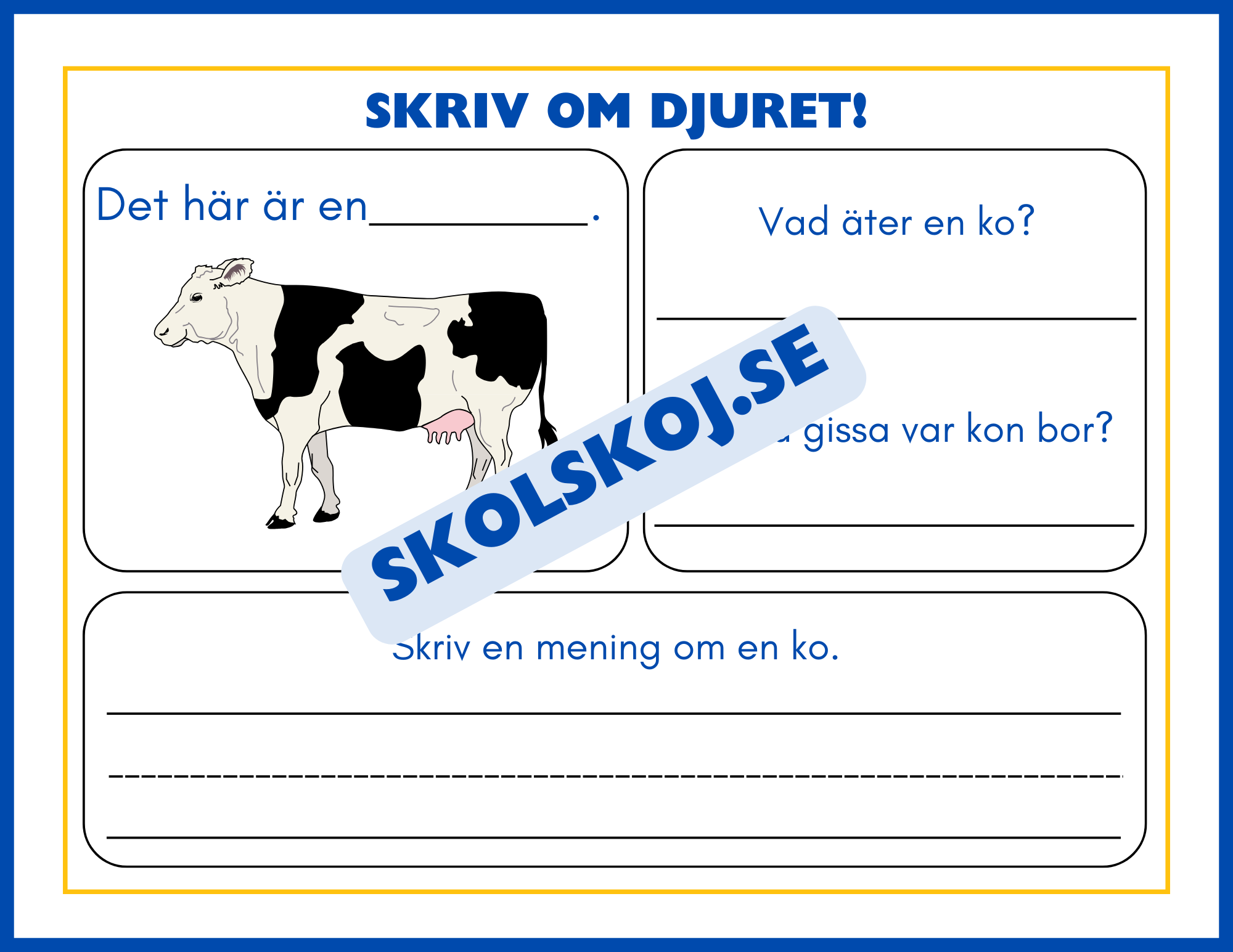 Skriv om djuret - Häfte