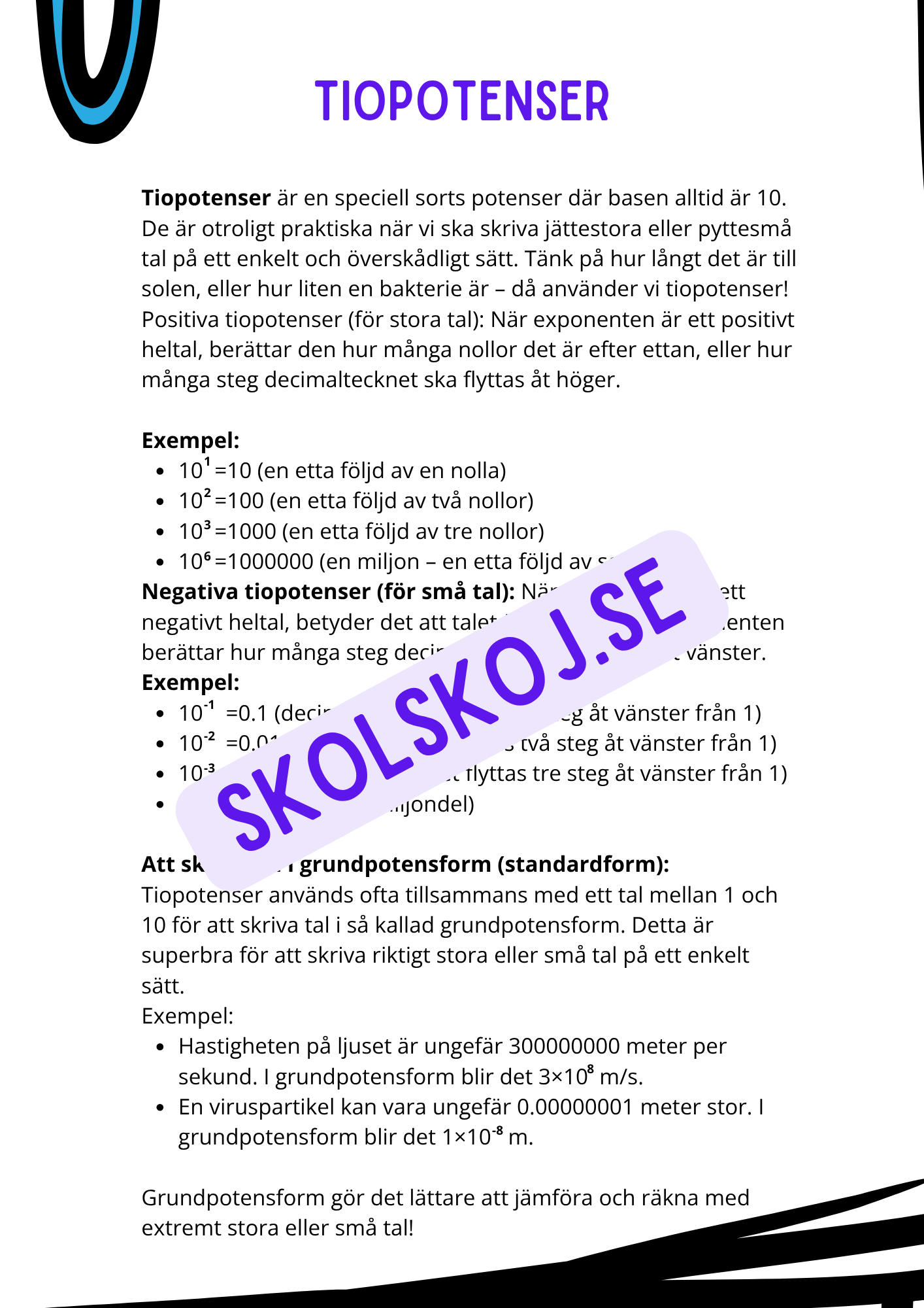 Mattemästaren - Taluppfattning och tals användning - Årskurs 7 - 9