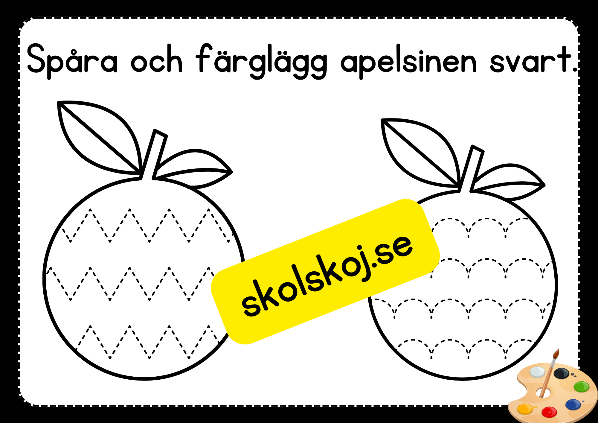 Spåra och färglägg frukter