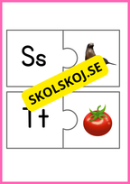 Pusselkort med bokstäver