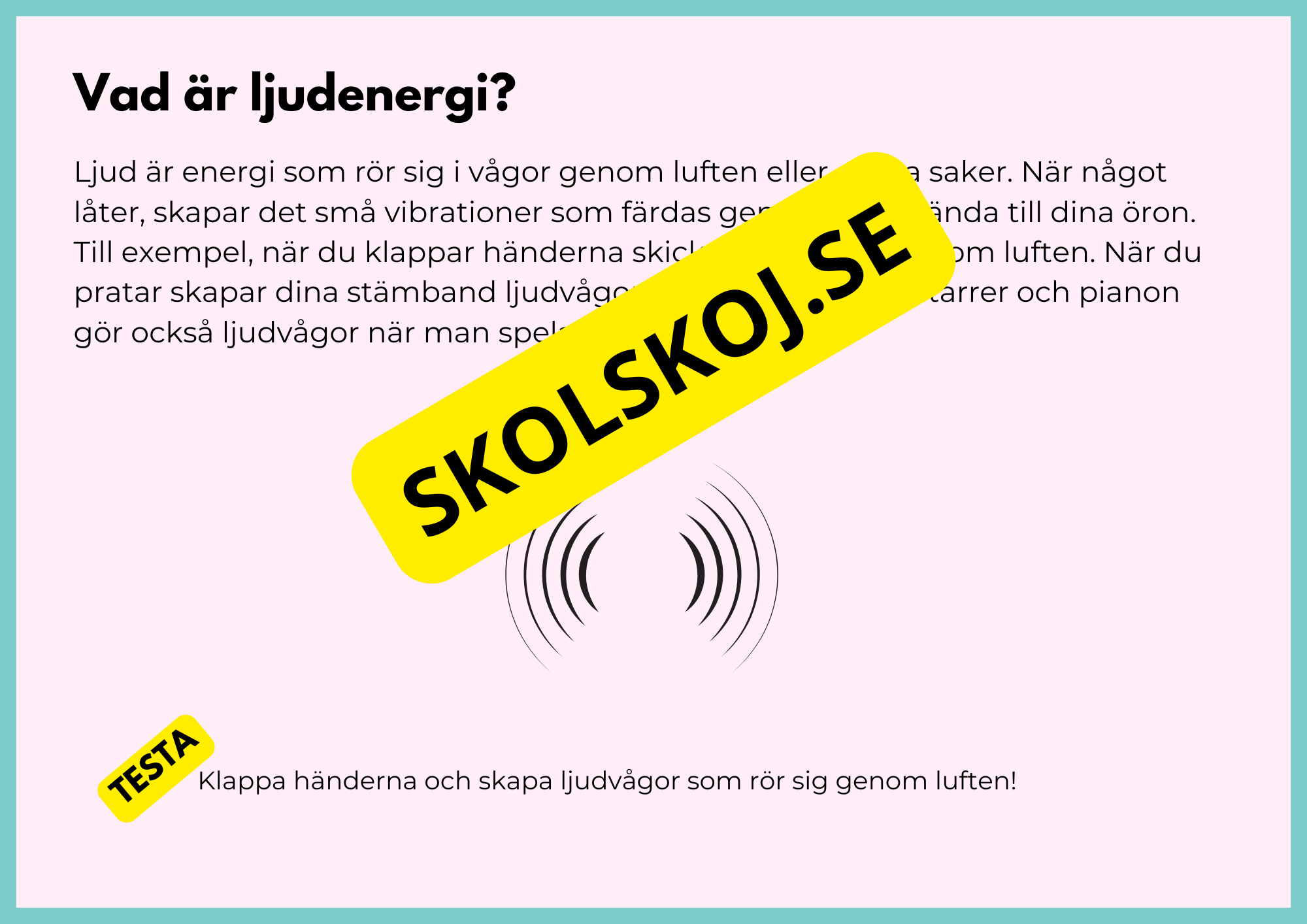 Energi - Ljus, ljud, rörelse & gravitation