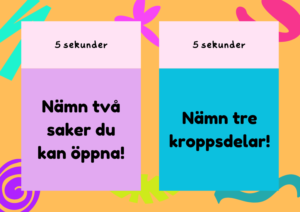 Nämn två, nämn tre! – Ett kul och färgsprakande quiz