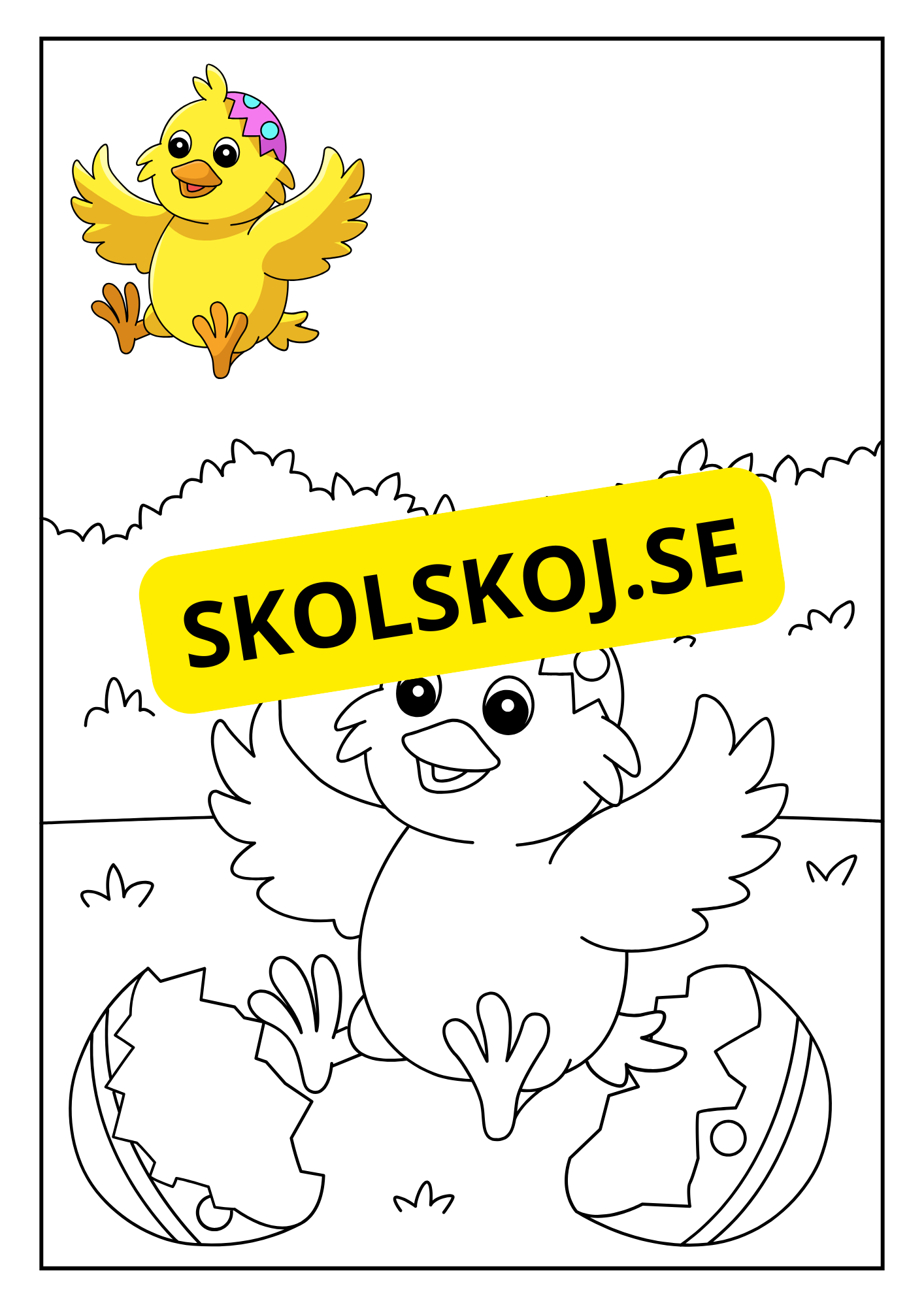Hej påsk - Målarbok