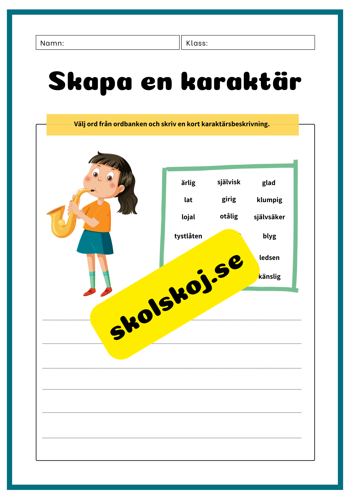 Skapa en karaktär