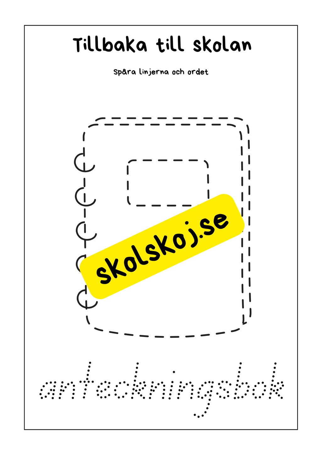 Tillbaka till skolan - Skrivträning