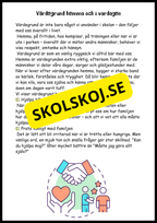 Värdegrund - I skolan, hemma och för framtiden