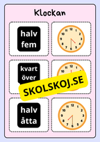 Klockan - Vi lär oss klockan (75 kort)