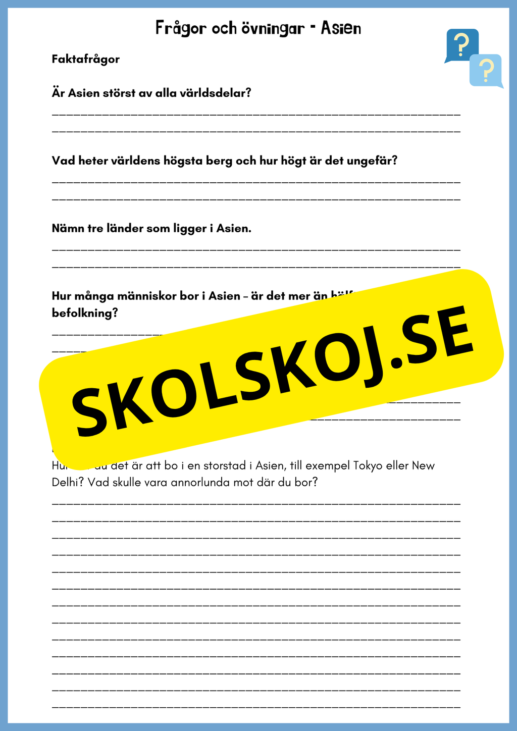 Upptäck världen - En resa genom världsdelar och världshav - Årskurs 3 - 6
