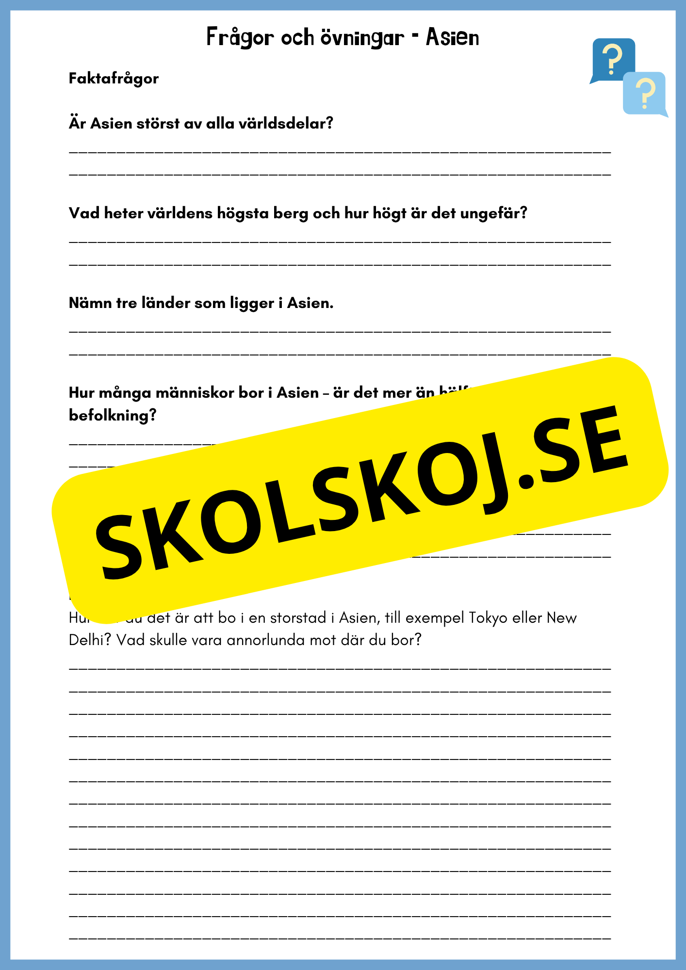 Upptäck världen - En resa genom världsdelar och världshav - Årskurs 3 - 6