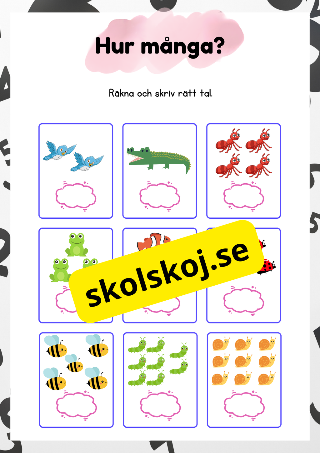 Jag lär mig räkna - 1- 10