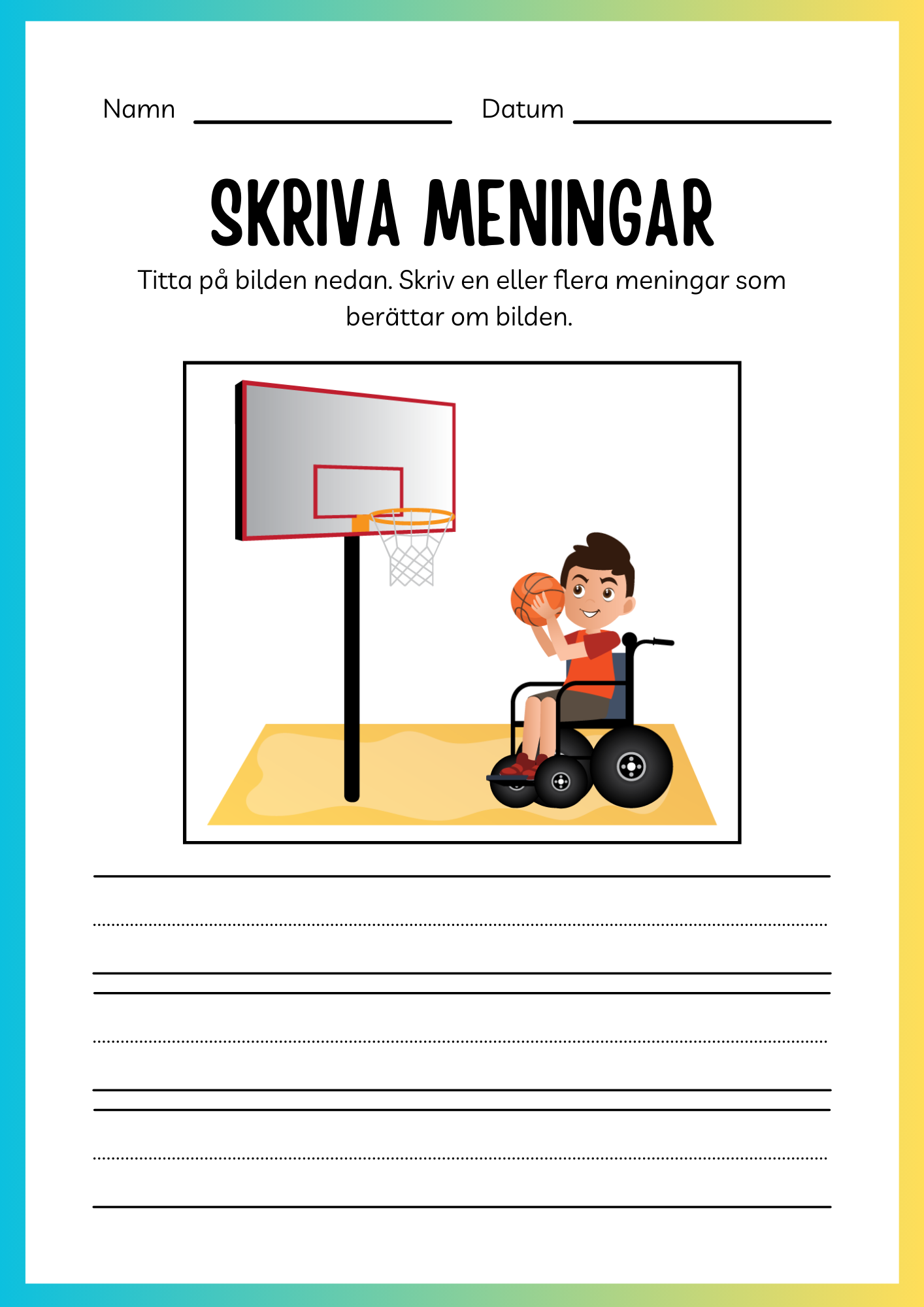 Jag lär mig skriva och räkna - Tema sommar