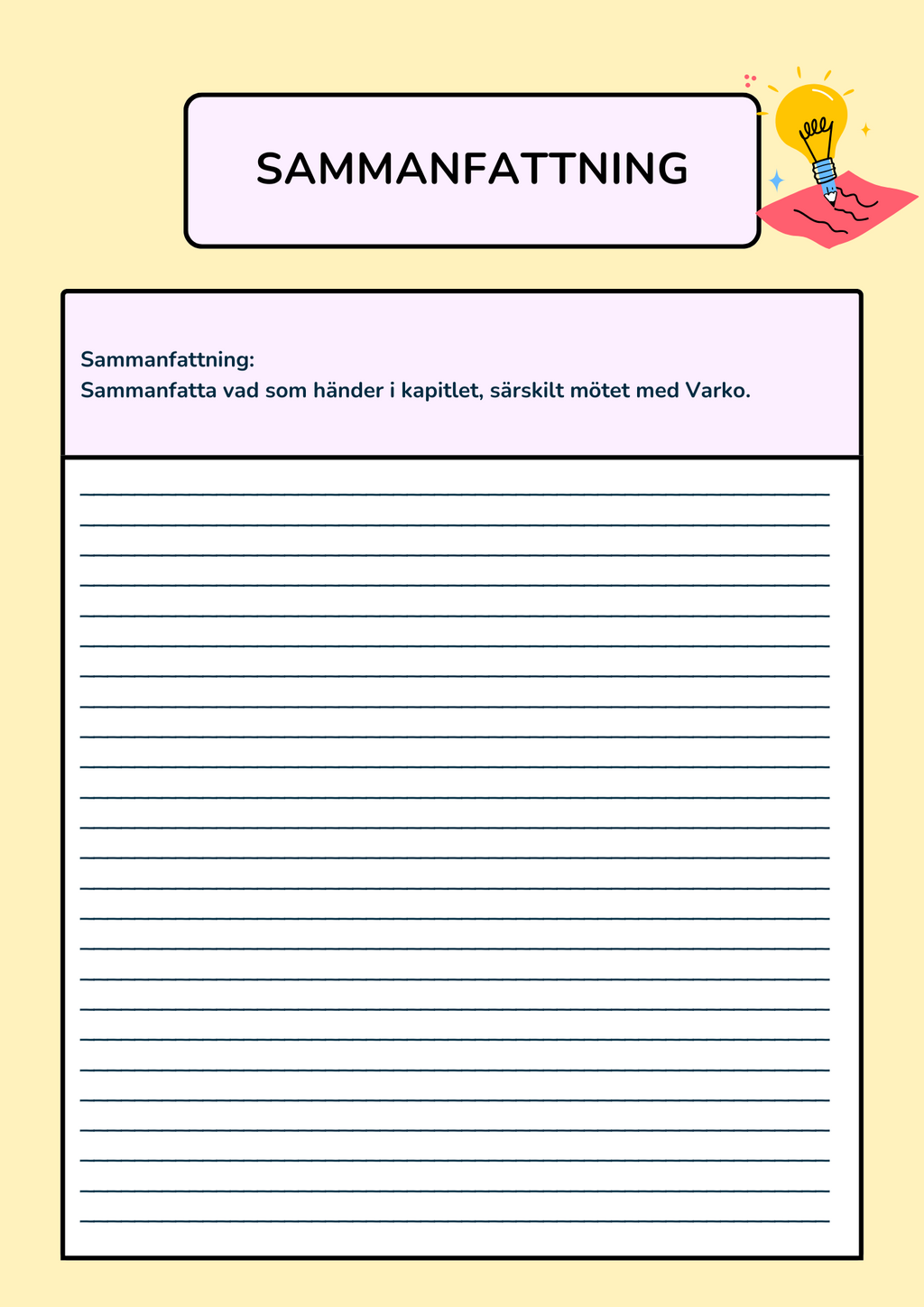 Aeris och Skuggvinden - Läsförståelsehäfte (26 sidor)
