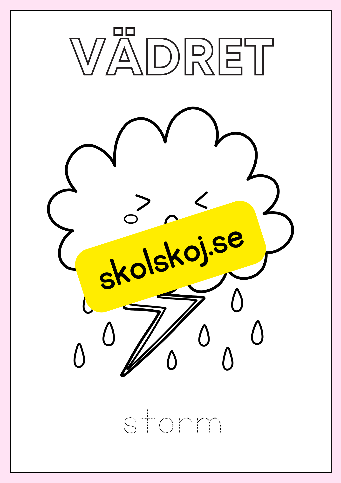 Vädret - Målarbok