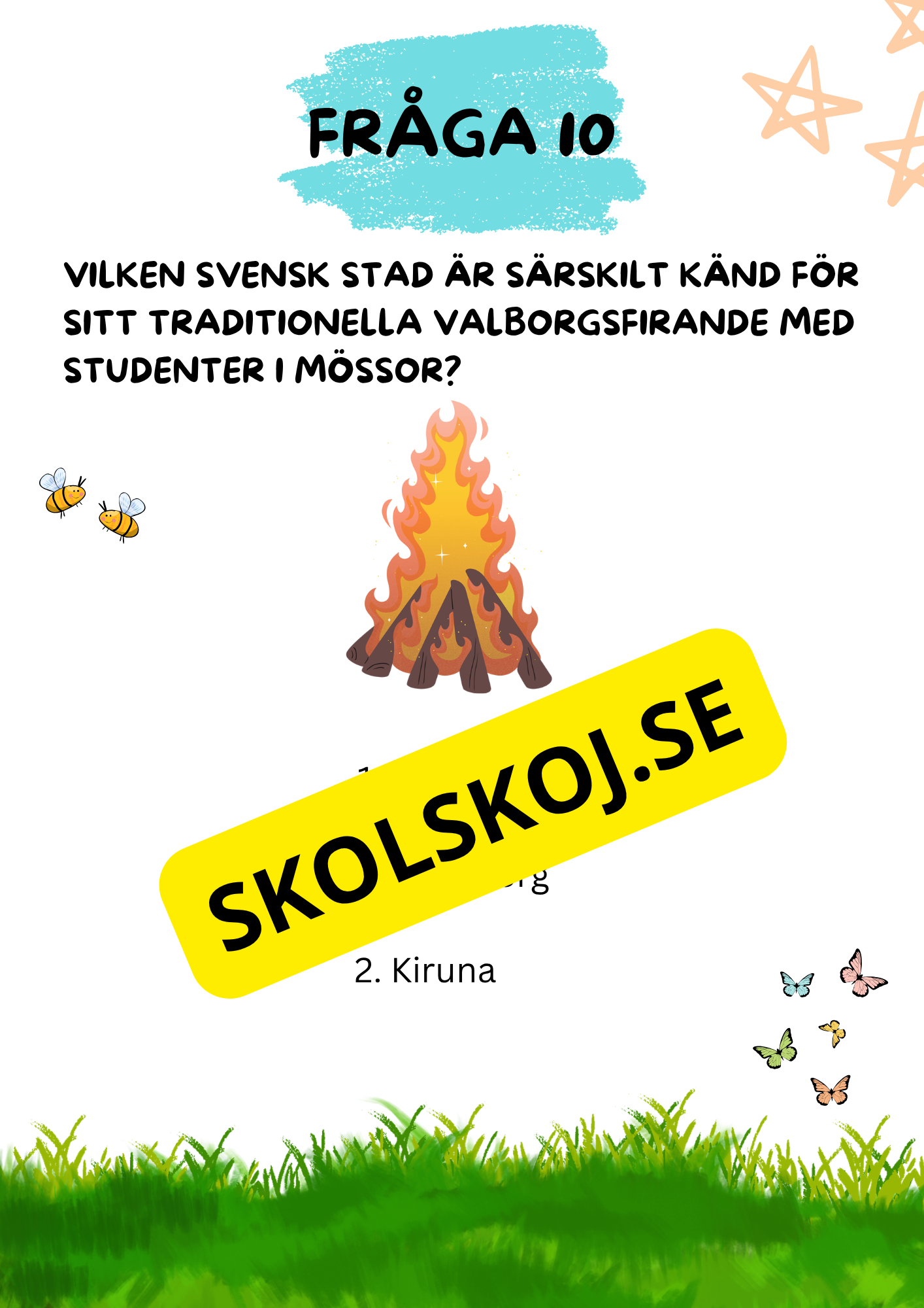 Tipspromenad Valborg + Facit