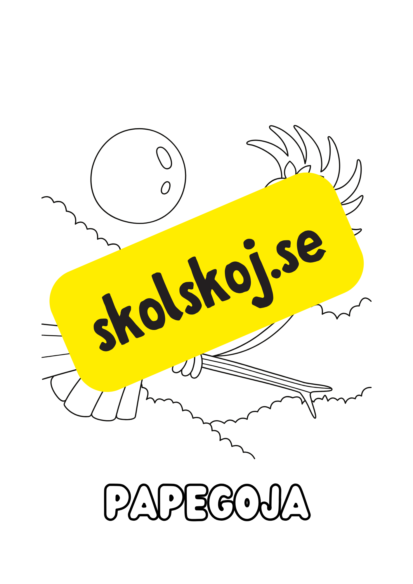 Färgläggningsbok - Djur (25 sidor)