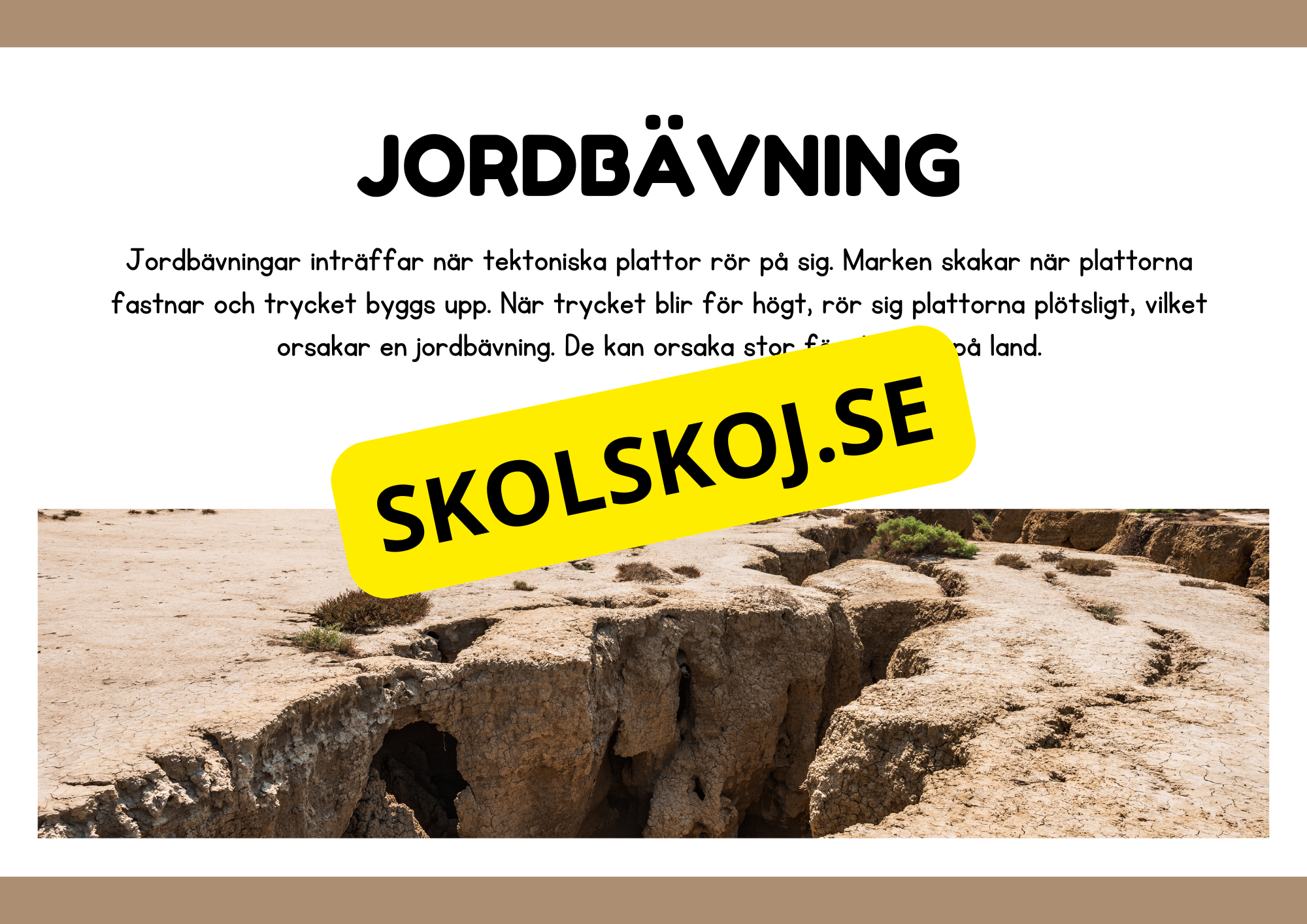 Naturliga katastrofer - Läsförståelse