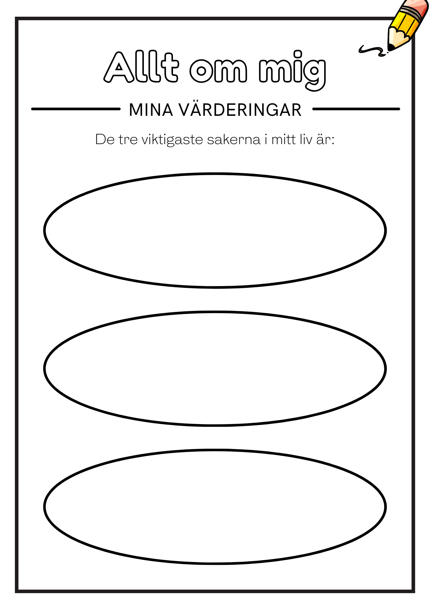 Allt om mig - Häfte