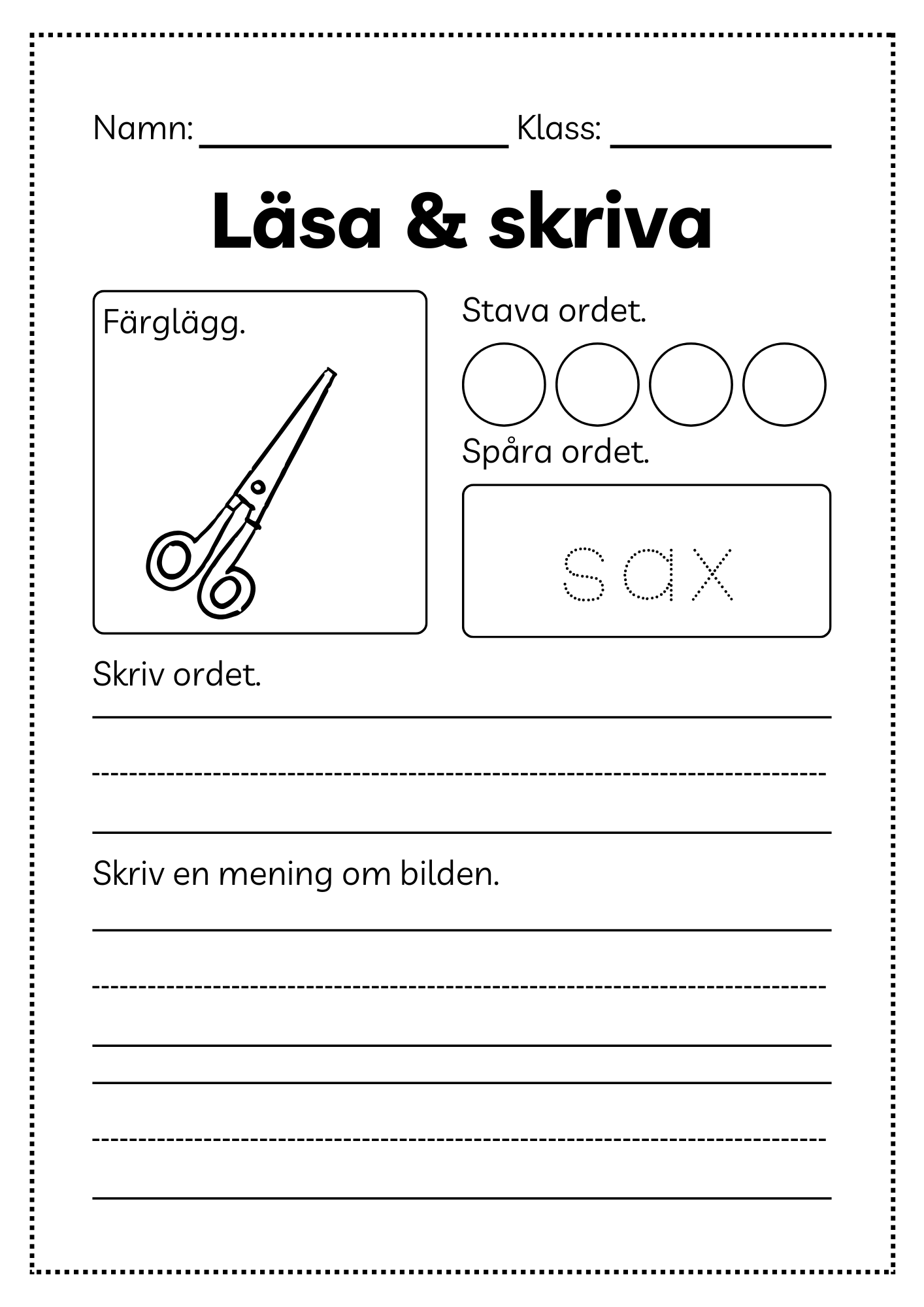 Läsa och skriva - Häfte
