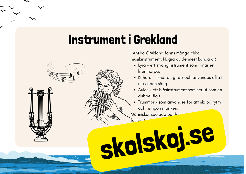 Antika Grekland - Fakta + frågor - Årskurs 4 - 9