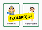 Flashkort - Tema yrke - A5 format