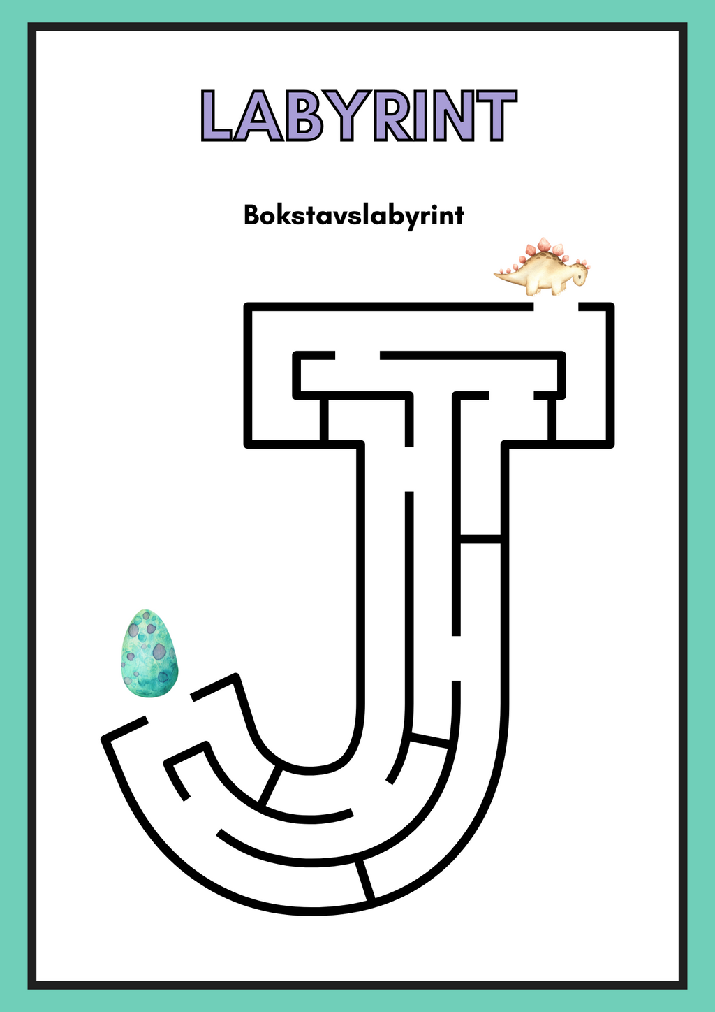Bokstavslabyrint (hela alfabetet) - Versaler