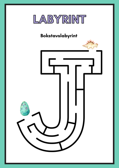 Bokstavslabyrint (hela alfabetet) - Versaler