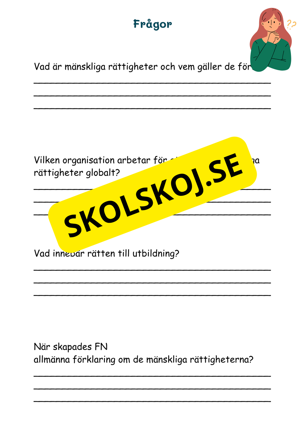 Att vara sig själv: Dina rättigheter och ansvar - Årskurs 4 - 6