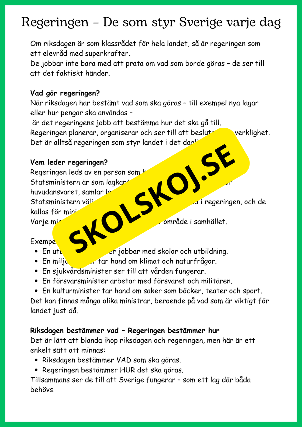 Så styrs Sverige – Enkla fakta om demokrati, val och makt