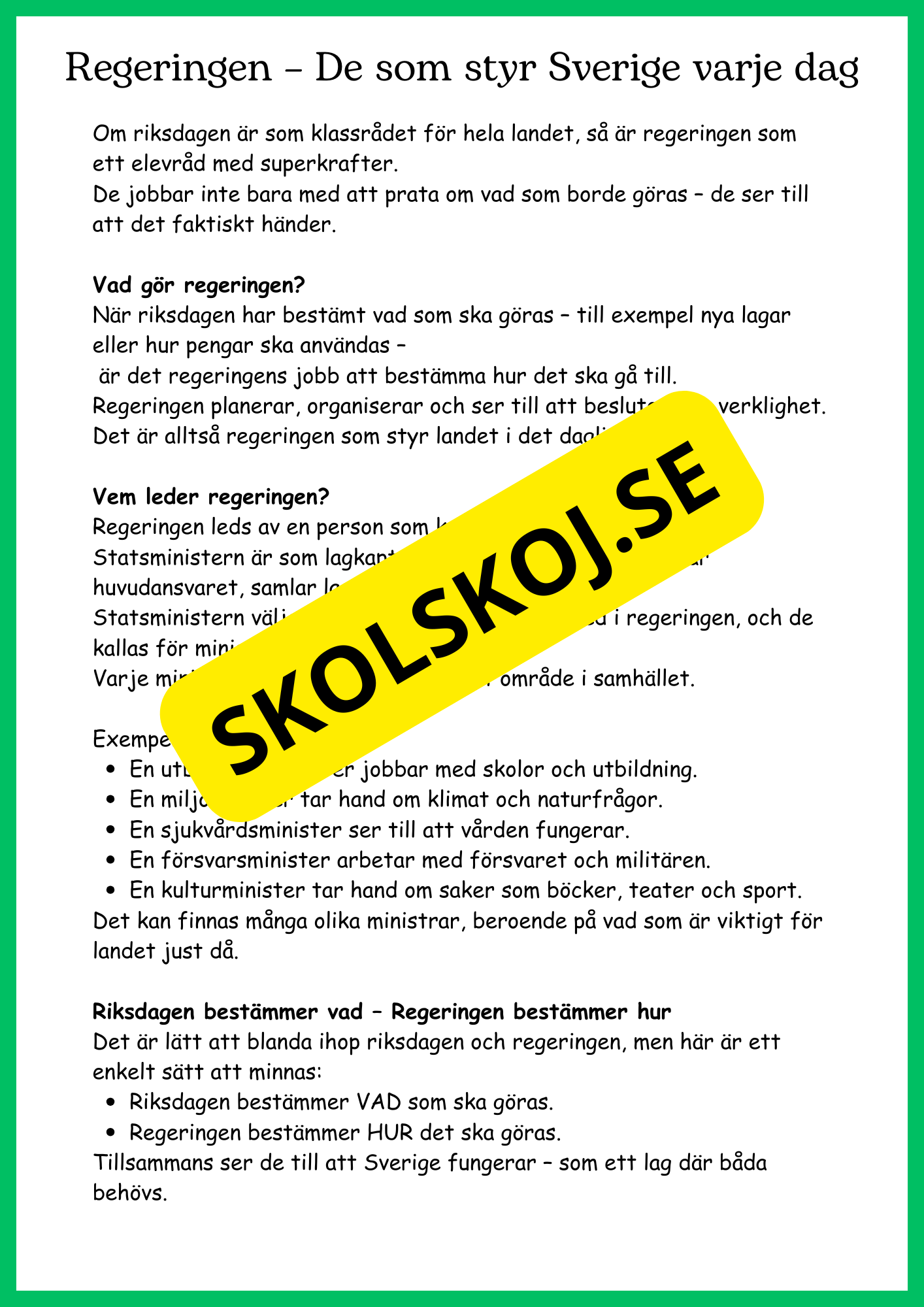 Så styrs Sverige – Enkla fakta om demokrati, val och makt