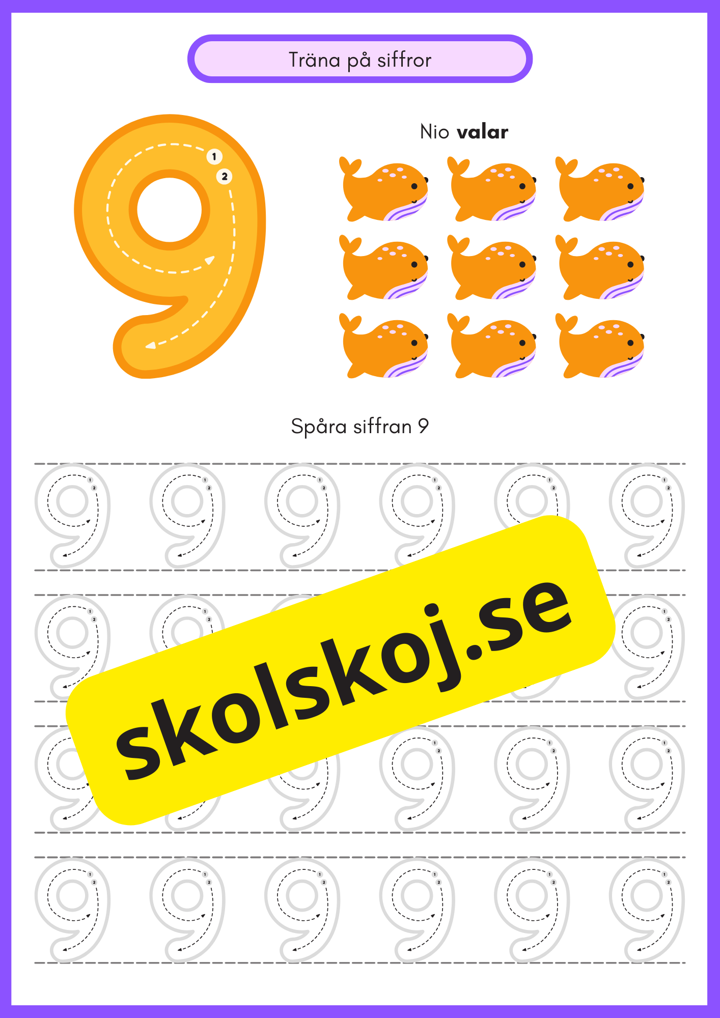 Träna på siffror - Häfte