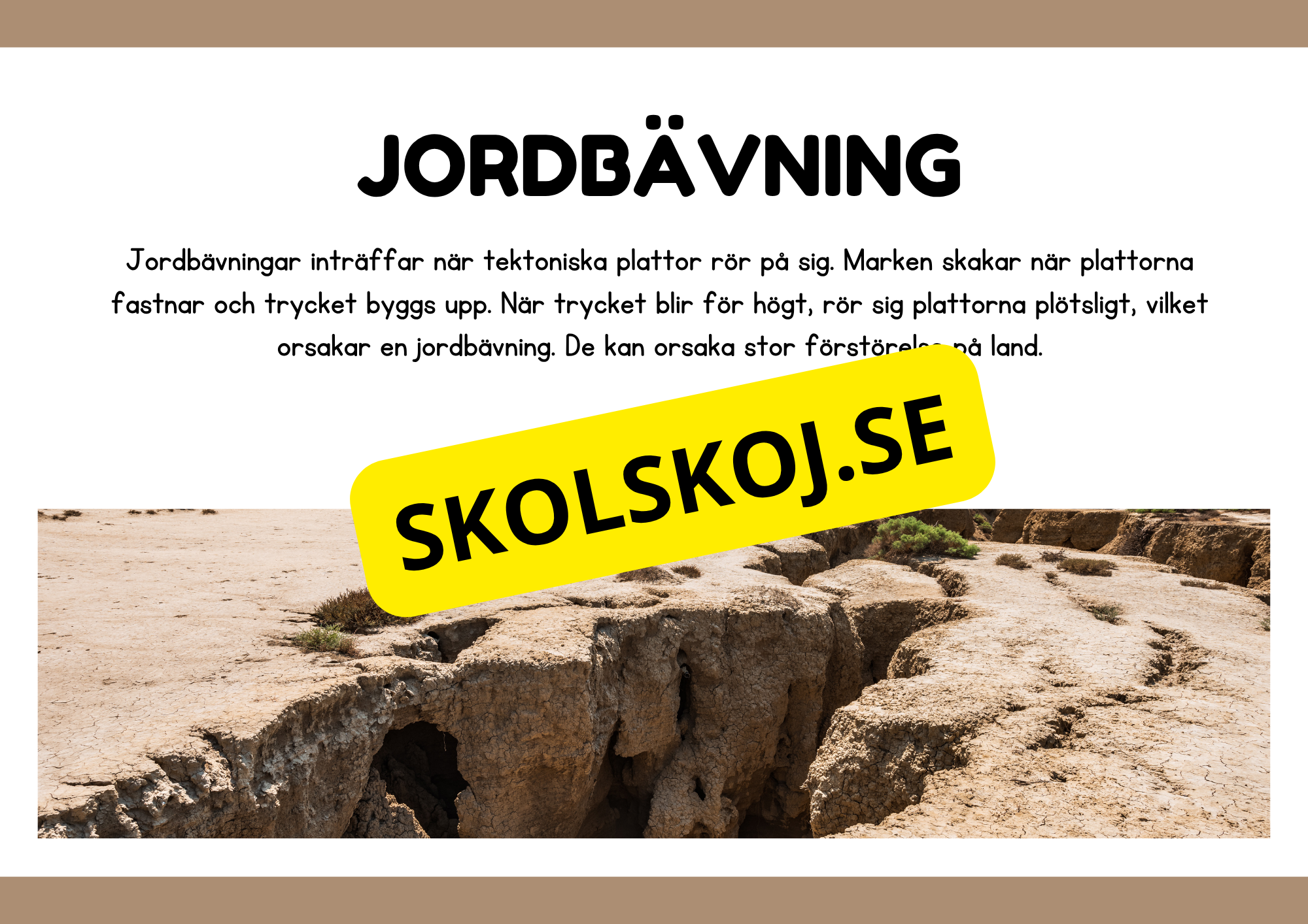 Naturliga katastrofer - Läsförståelse