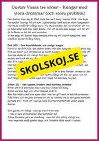 Vasatiden - Kungar, krig och vardagsliv - Årskurs 4 - 6