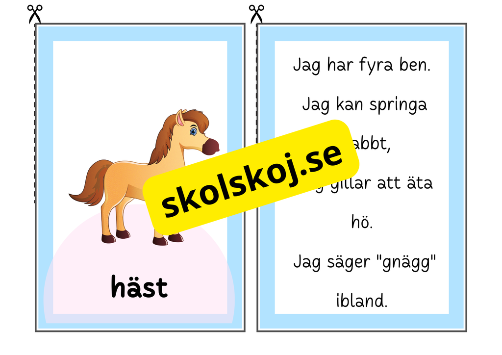 Grönt och vitt djurspel – Gissa husdjuret