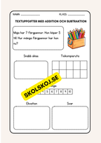 Textuppgifter med addition och subtraktion - Årskurs 2 - 3