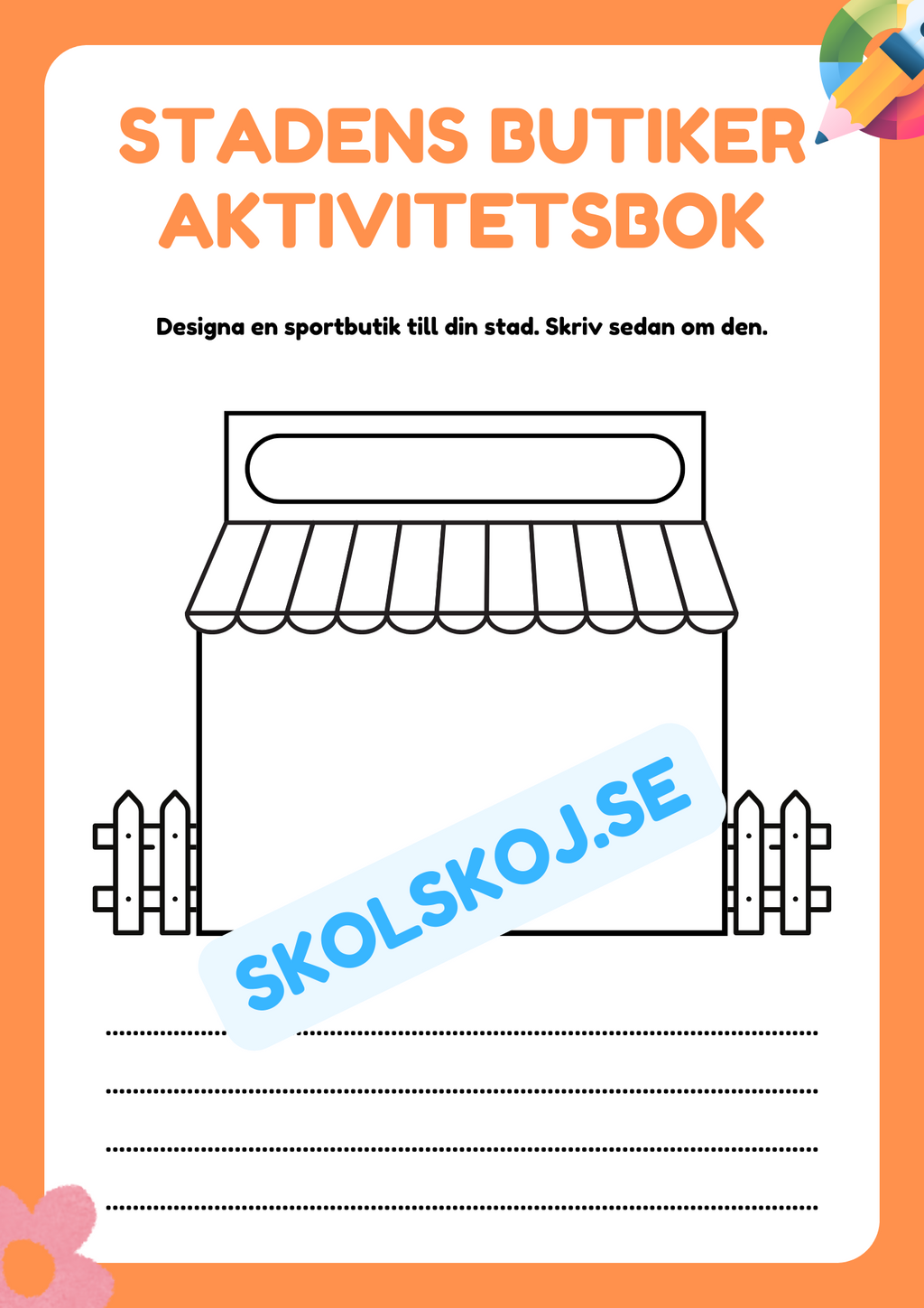 Stadens butiker - Aktivitetsbok