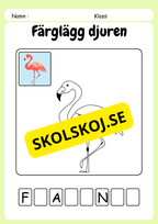 Färglägg, titta och skriv - Häfte