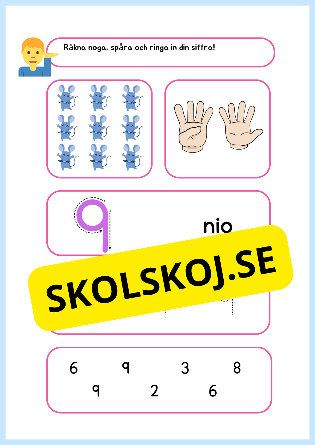 Jag lär mig siffror - 1 - 10