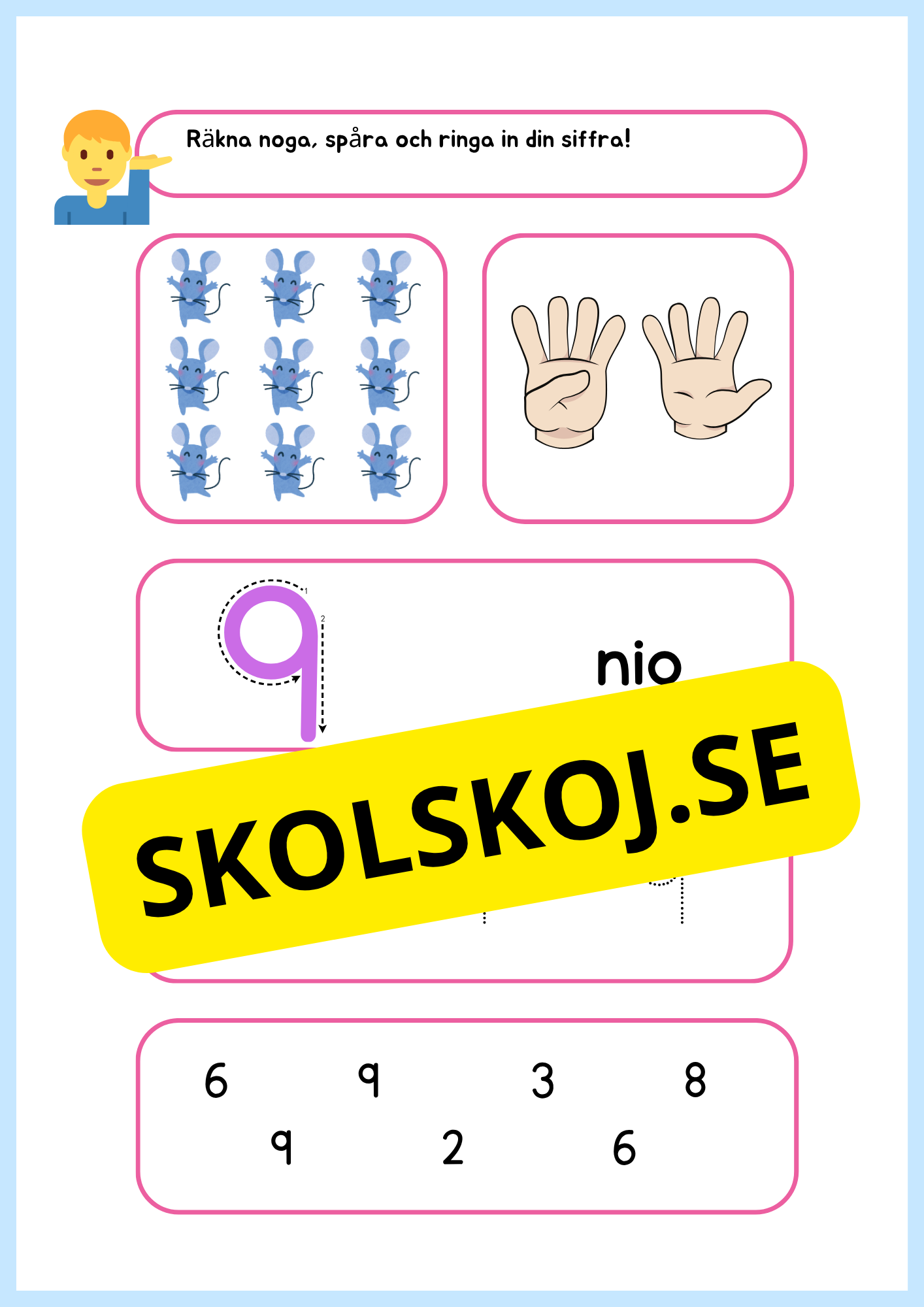 Jag lär mig siffror - 1 - 10