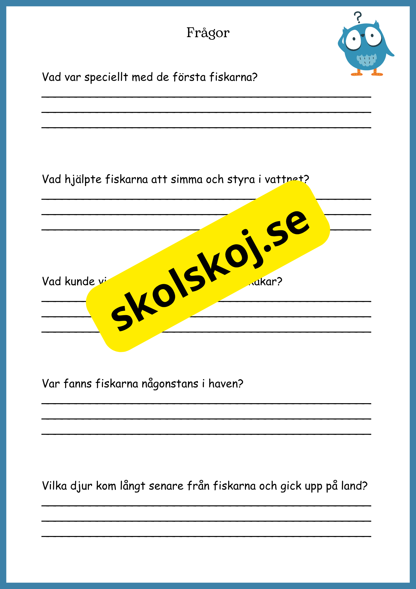 Livets fantastiska resa på jorden - Fakta + frågor - Åk 4 - 6